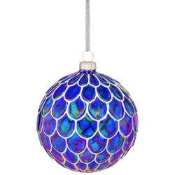 Wilko Christmas ball Enchanted iridescent glass 10 cm