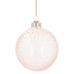 Christmas ball Luxury glass speckle pink 10 cm