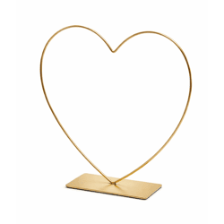 Decoratie Hart Frame goudkleurig 39 cm