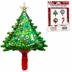 Folieballon kerst 58 cm set van 4
