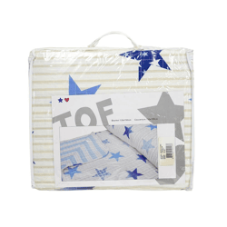 Plaid boys and stars blauw 130 x 150 cm