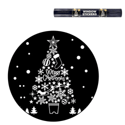 SENZA raamsticker kerstboom wit