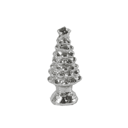 Countryfield beeld kerstboom Celine S zilverkleurig 10 cm