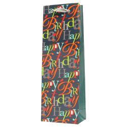 Geschenktas Happy Birthday 12,5 x 8 x 36 cm