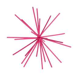 Housevitamin ornament Firework metal neon pink 15 cm