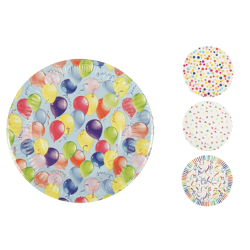 (R) Disposable plates Party paper 18 cm 4 assorted 8 pcs.