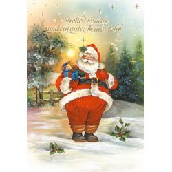 Weihnachtskarten Weihnachtsmann - 100 Stück - 8 Motive