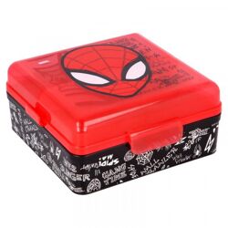 Marvel: Spiderman - quadratische Sandwich Box mit mehreren Fächern