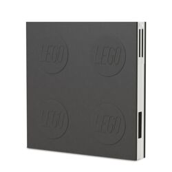 LEGO® verschließbares Notizbuch mit Gelstift - Farbe schwarz