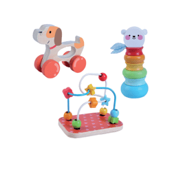 Wooden toys playset 