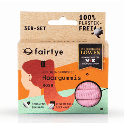 fairtye Haargummi 3er Set unisize- rosa 