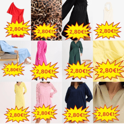 2,80 € Damenkleider Mix Lagerware Kategorie A aus deutschen Katalogen, Sommer/Herbst/Frühjahr, Größen 32–54, ab 20 Stück, Versand weltweit