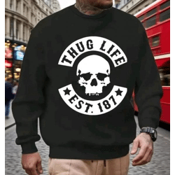 Sweatshirt Pullover Rundhals Thug Life Gr.XL HipHop Neu