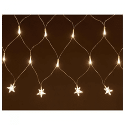 LED Lichternetz mit Sternen – 200 warmweiße LEDs – erweiterbar – Innen & Außen