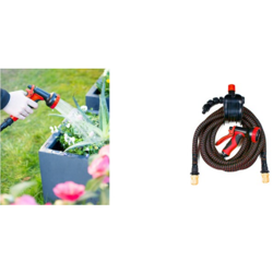 Stretch Gartenschlauch 30 m kompakter Outdoor Multifunktions Bewässerung Schlauch Flexibler Dehnbarer Wasserschlauch Flexschlauch Restposten