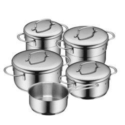 WMF Topfset Induktion Kochtopfset 5 Teilig Metalldeckel Mini Edelstahl