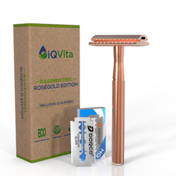 Premium safety razor metal - incl. 10 razor blades - Safety Razor - Eco - Environmentally friendly & sustainable