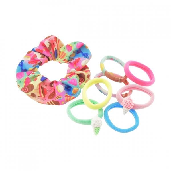 Haargummiband Candy pastell 8-teilig