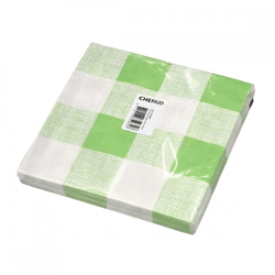 Servetten groen/wit 33 x 33 cm 20 stuks