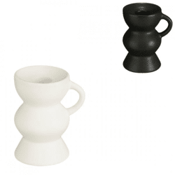 Kandelaar Veneto zwart/wit 9,5 cm 2 assorti