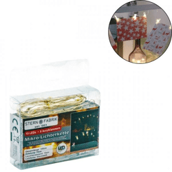 Lichtketting knijper 15 LED op batterij 155 cm
