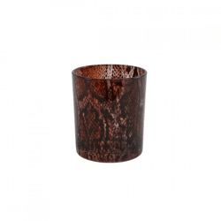 Countryfield Theelichthouder Kian S bruin 10 cm