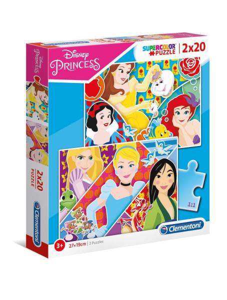 Clementoni 24766 - 2 x 20 Teile Puzzle - Disney Princess