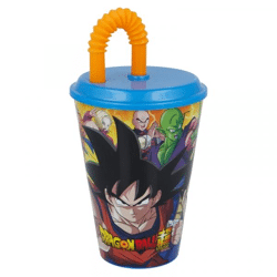 Dragon Ball - Trinkbecher mit Deckel & Strohhalm 430ml