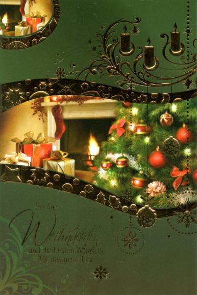 Weihnachtskarten Kerzen - 100 St&uuml;ck - 6 Motive