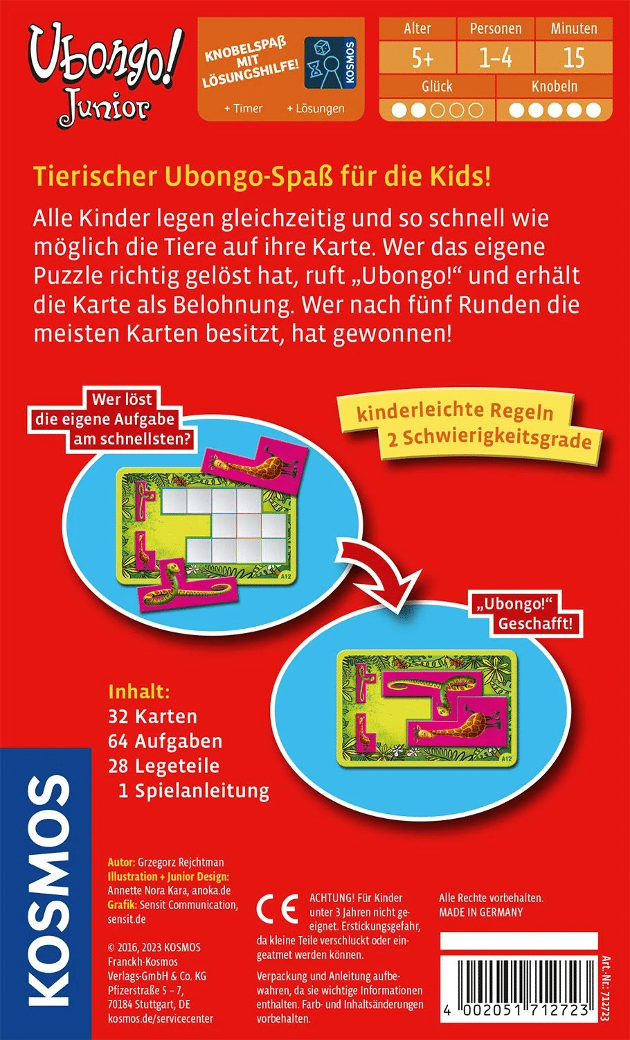 Kosmos 712723 - Ubongo! Junior - Mitbringspiel