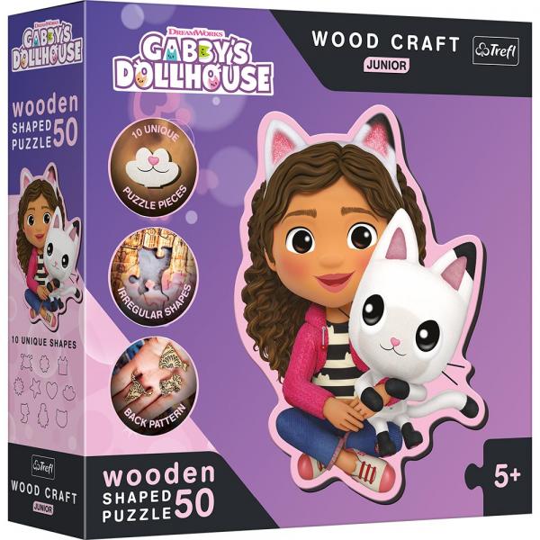 Gabby&acute;s Dollhouse - Holz Form Puzzle 50 Teile 