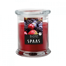 (R) Spaas Duftkerze im Glas mit Deckel Berry Cocktail 11 cm.