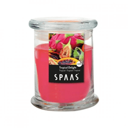 (R) Spaas Duftkerze im Glas mit Deckel Tropical Delight 11 cm.