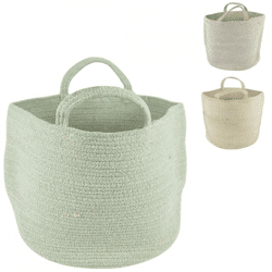 Baumwollkorb 35 cm 3 Stück sortiert