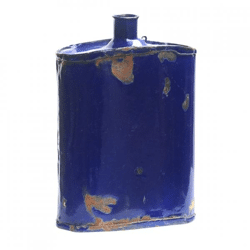 Vasenflasche Jady Metall blau 20 cm