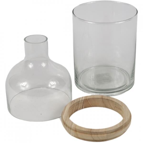 Vase Glas transparent 28,7 cm 3 Stück