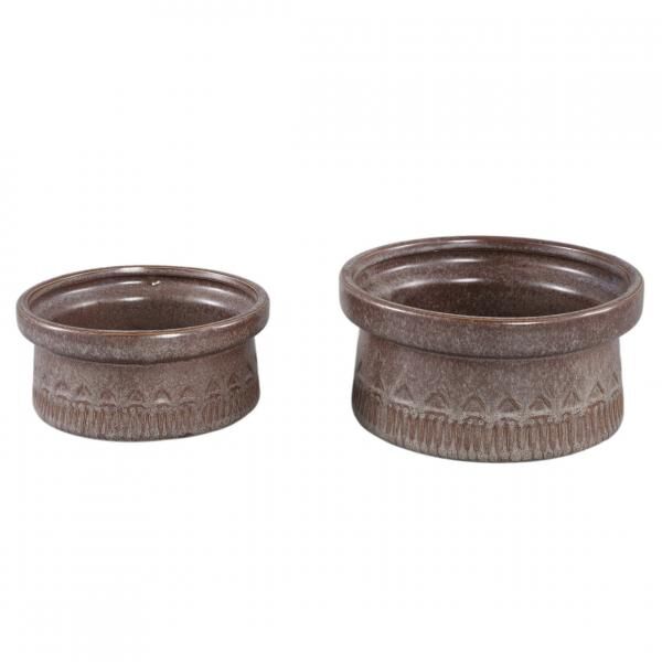 PTMD flower pot Rail low S dark brown 16 cm