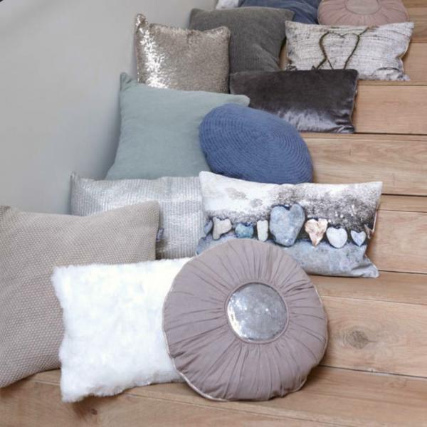 Walra Kissenbezug Mette rund champagner 40 cm