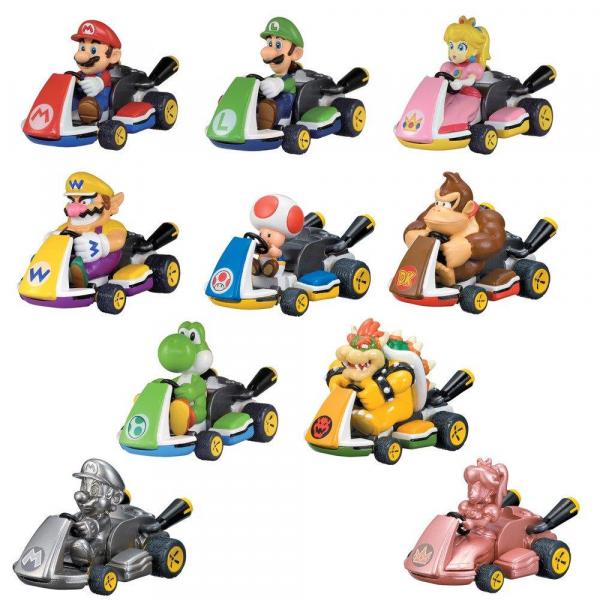 Nintendo - Mario Kart Pull Back Racers - 12 St&uuml;ck im Display