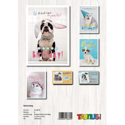 Birthday cards - 100 pieces - 6 motifs