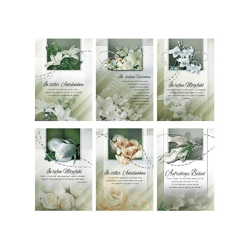 Funeral card, 11.5 x 17.5 cm, assorted