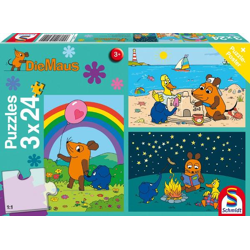 Die Maus - Gute Freunde, 3x24 Teile Puzzle