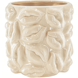 Housevitamin Blumentopf Küsse beige 17,5 cm