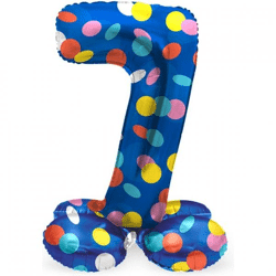 Folat foil balloon standing 7 Dots 41 cm