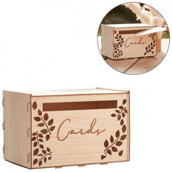 Ginger Ray card box wood natural 30 cm