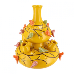 Vase Vogel gelb 32 cm Satz von 2