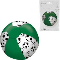 Ballonhülle mit 3 Ballons Fußball grün 23 cm