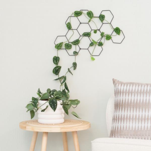 Wandregal Honig Metall schwarz M 42 cm