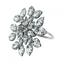 PTMD napkin ring Steinar silver colored 7 cm