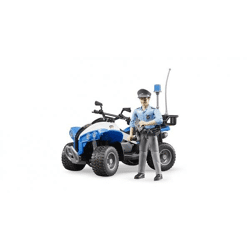 Bruder 63010 - Polizei-Quad mit Polizist und Ausstattung, 1:16